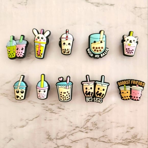 Other - Boba Croc Charms | Bubble Tea Shoe Charm | Croc Accessories Funny